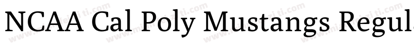 NCAA Cal Poly Mustangs Regular字体转换